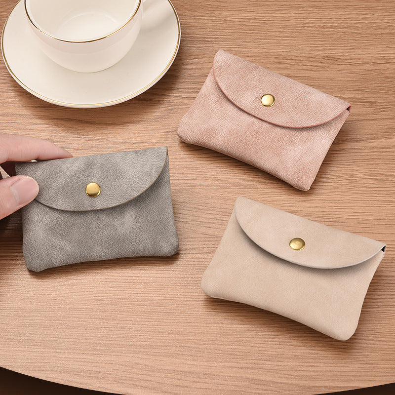 Women's & Men's & Soft Leather Pouch Small Mini Coin Purses