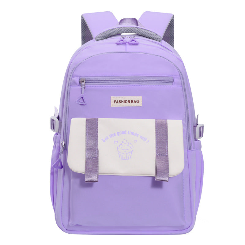 Junior's Large Capacity Simple Style Three Elementary School Students' Schoolbags