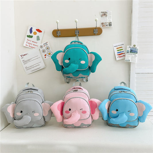 Children's Cute Elephant Lightweight Boys Canvas Bags