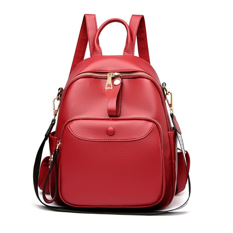 Women's Leather Simple Large Capacity Fashion Backpacks