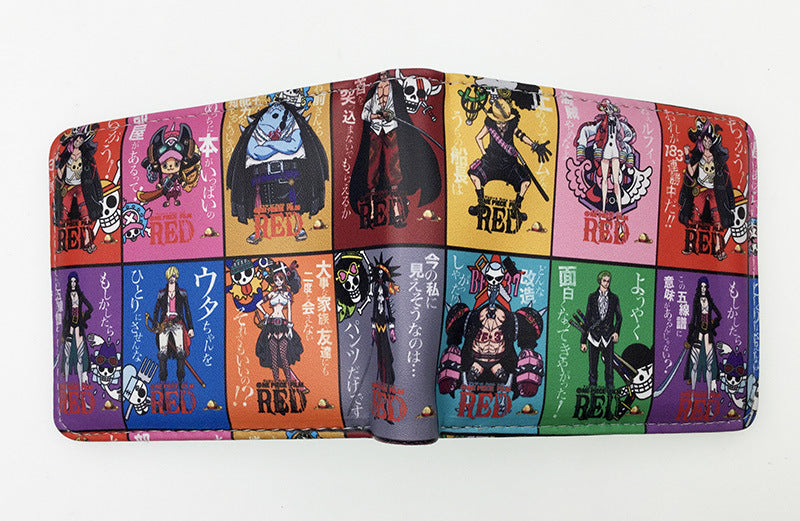 Piece Anime Peripheral Short Trendy Unique Ladies Wallets