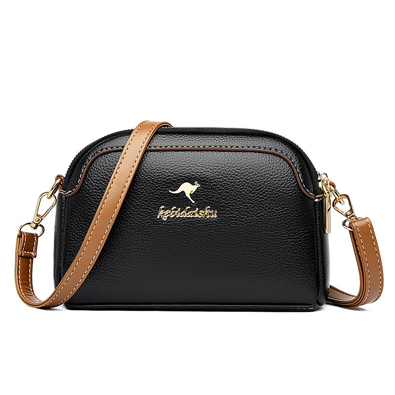 Women's Kangaroo Small Minority Soft Leather Mother Crossbody Bags