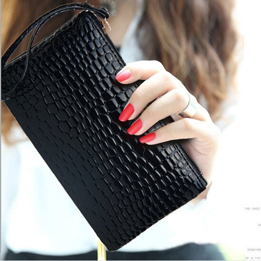 Women's Pattern Korean Style Clutch Fashion Mobile Phone Bags