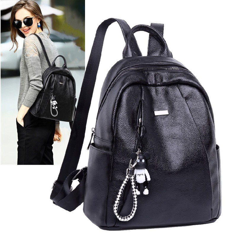 Women's Fashionable Korean Style Versatile Fashion Soft Backpacks