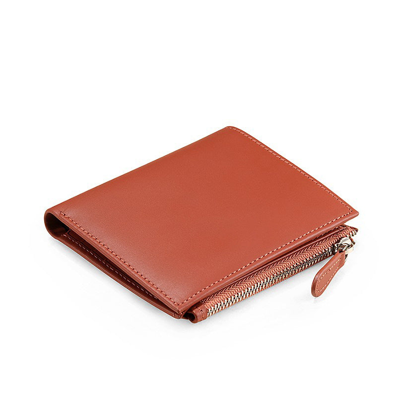 Women's Versatile Graceful Leather Design Short Ladies Wallets