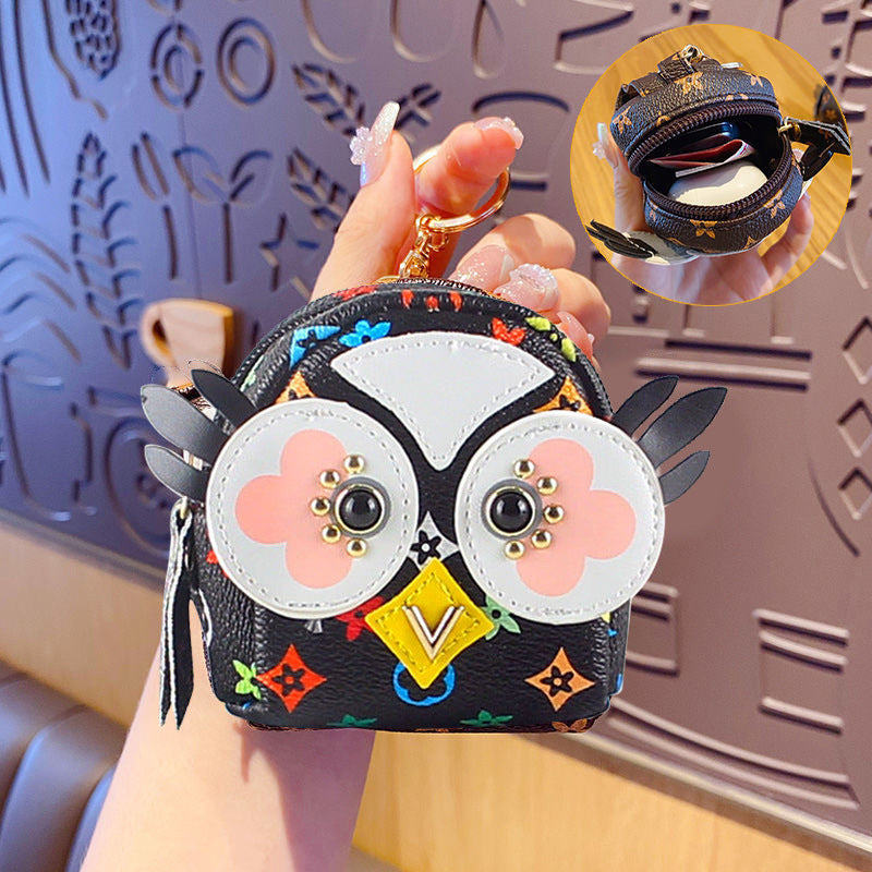 New Glamorous Versatile Cool Owl Headset Coin Purses