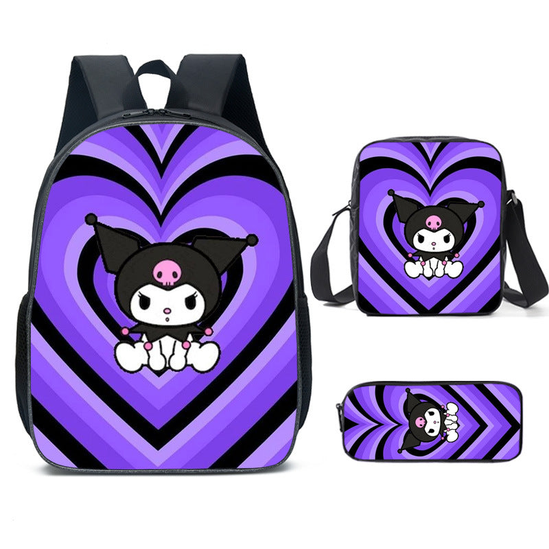 Children's Unique Cartoon Clow Three-piece Set Elementary School Students' Schoolbags