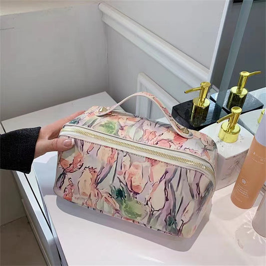 Women's Painted Large Capacity Portable Printing Storage Cosmetic Bags