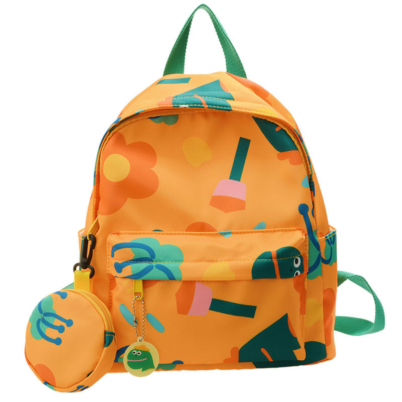 Children's Korean Leisure Campus Flower Iti Female Children's Backpacks