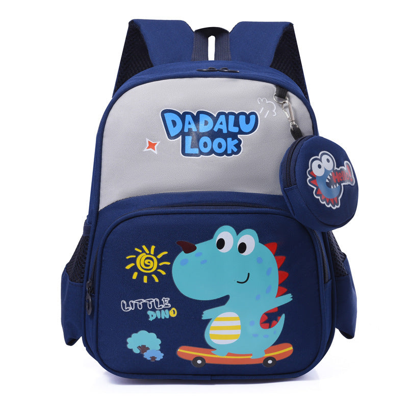 Children's Cartoon Cute Printed For Boys Large Capacity Spine Protection Elementary School Students' Schoolbags