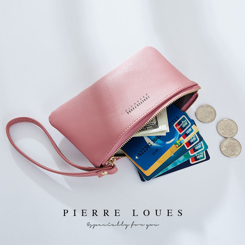 Women's Pierre Simple Small Korean Style Solid Coin Purses