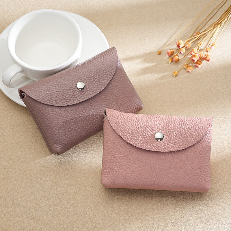 Women's Simple Genuine Leather Multifunctional Large Capacity Coin Purses