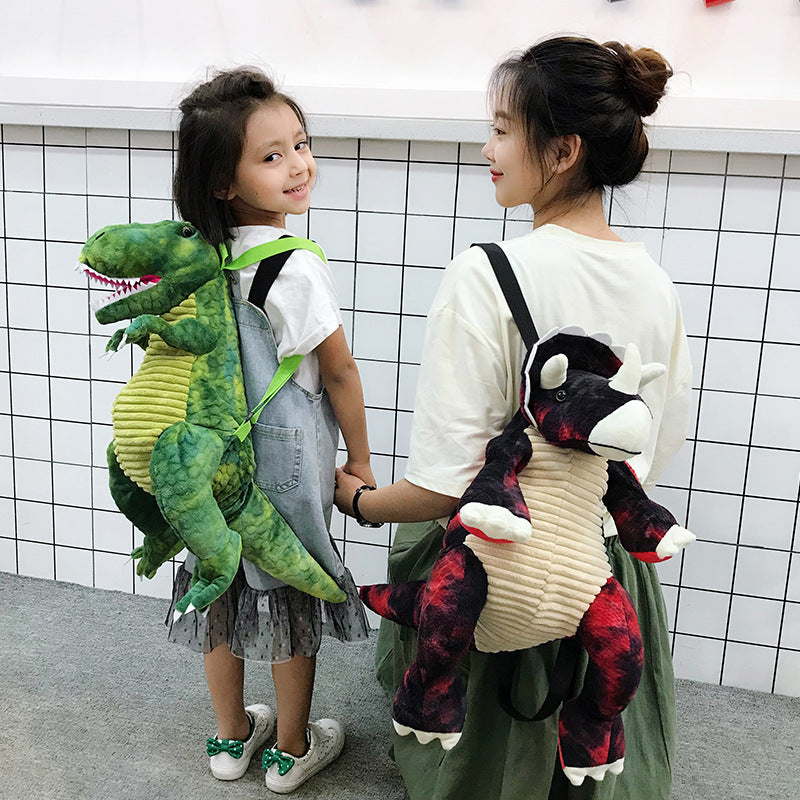 Dessin animé grand dinosaure drôle en peluche sacs à dos pour enfants