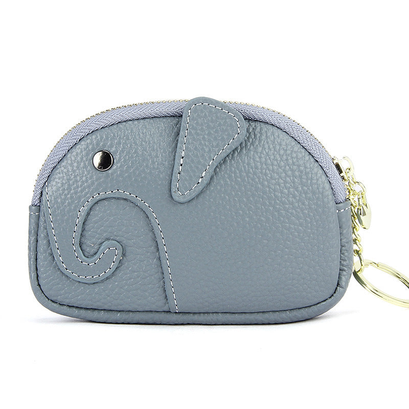 Elephant Creative Pocket Mini Genuine Leather Coin Purses