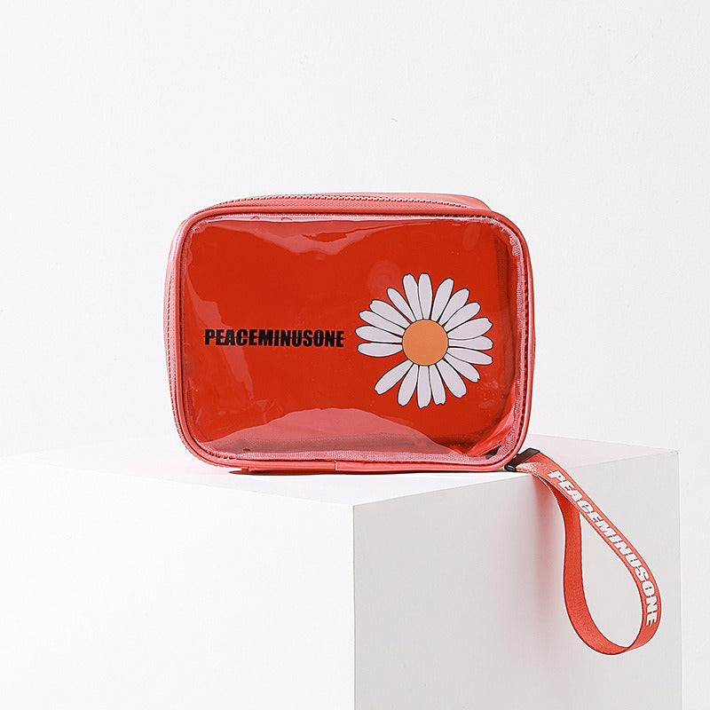 Daisy Transparent Waterproof Wash Storage Portable Cosmetic Bags