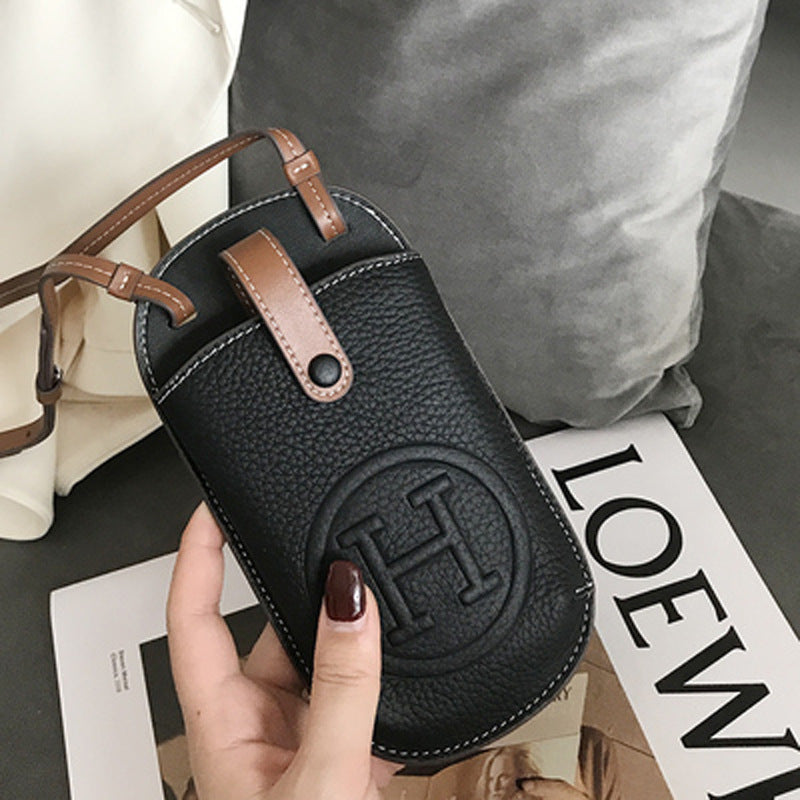 Women's Small Fashionable High-grade Summer Exquisite Leather Phone Bags