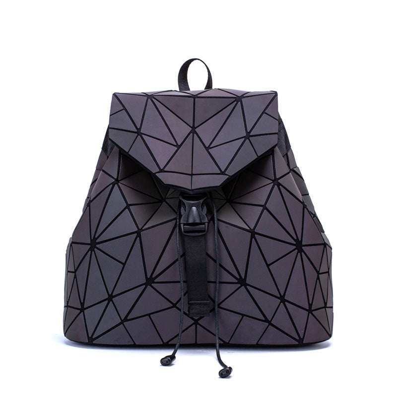 Women's Geometric Night Song Colorful Rhombus Trendy Backpacks