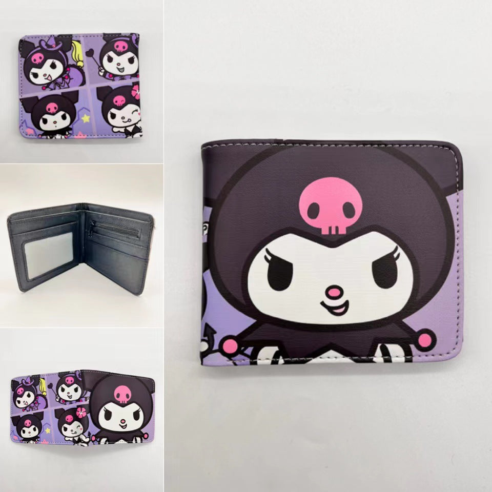 Cute Cartoon Anime Small Portable Color Printing Ladies Wallets