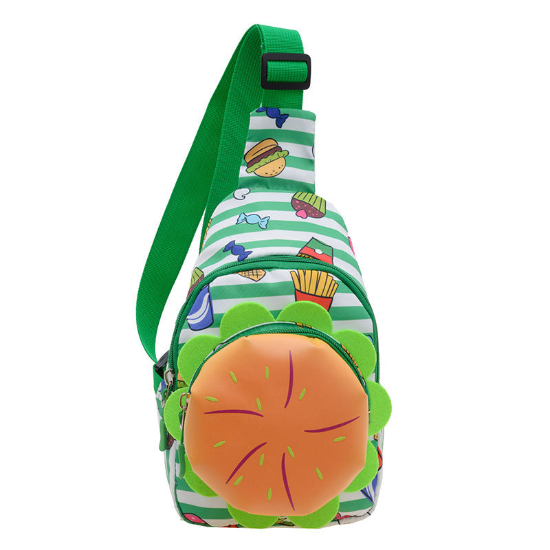 Children's Unique Cartoon Creative Hamburger Boys Children's Waist Packs