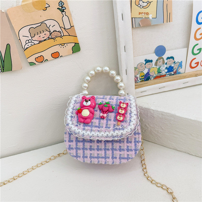 Children's Innovative Beautiful Pearl Cute Cartoon Children's Shoulder Bags