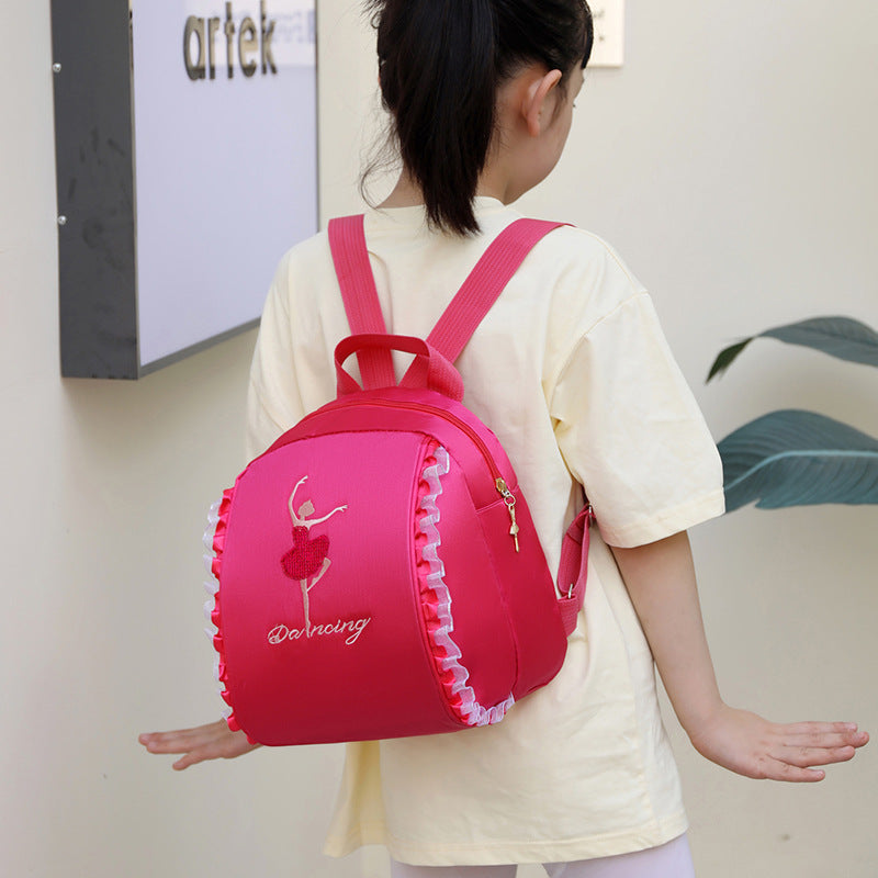 Children's Double Latin Ballet Embroidery Printing Princess Backpacks