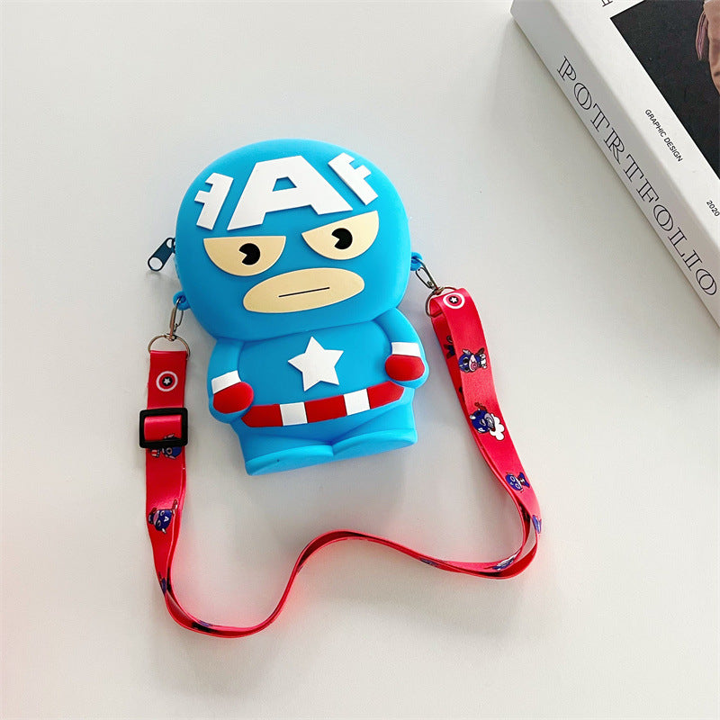 Cadeau pour garçon pour enfants Avengers Porte-monnaie mobile de dessin animé pour tout-petits