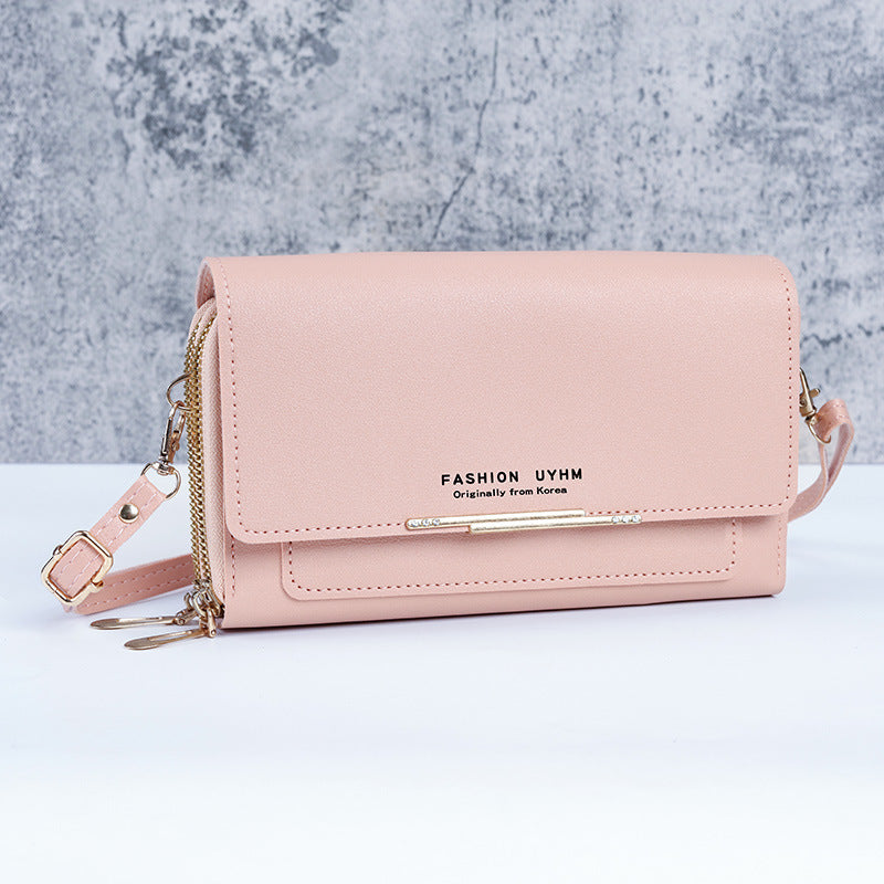 Women's Slouchy Graceful Korean Mid-length Clutch Phone Bags