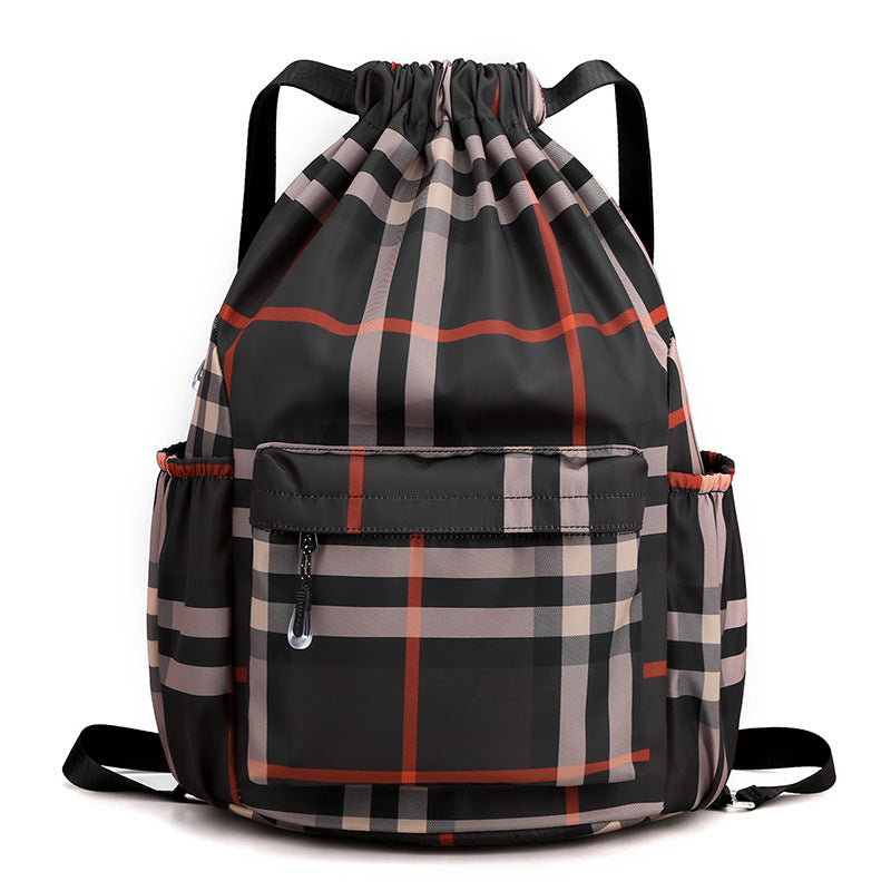 Women's Oxford Cloth Drawstring Pull String Korean Small Backpacks