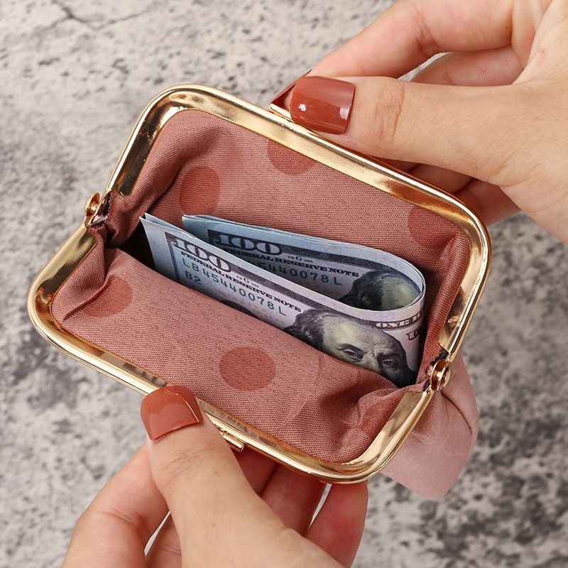 Women's Mini Version Small Simple Clip Ladies Wallets