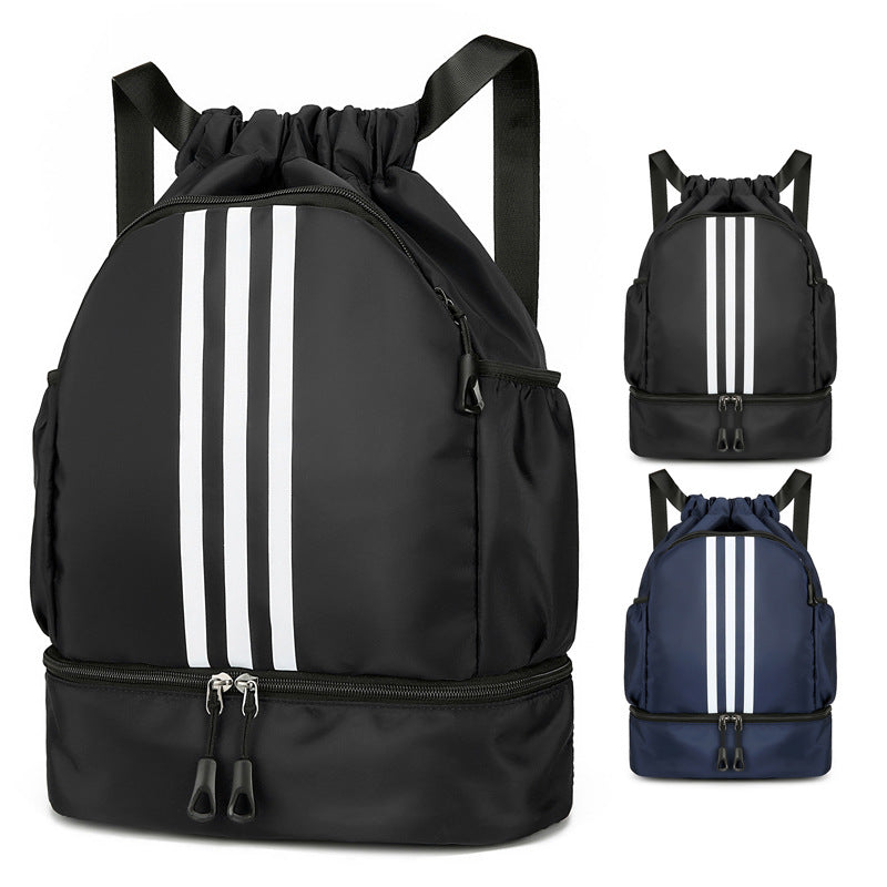 Beautiful Slouchy Fashion Striped Drawstring Leisure Travel Bags