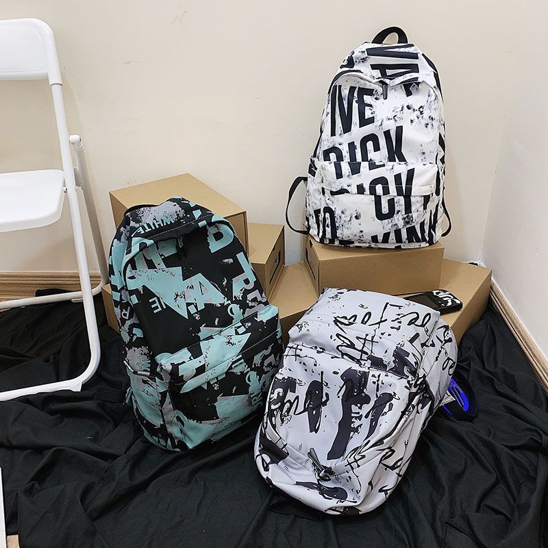 Women's & Men's Camouflage Retro Street Trendy Korean Style Backpacks