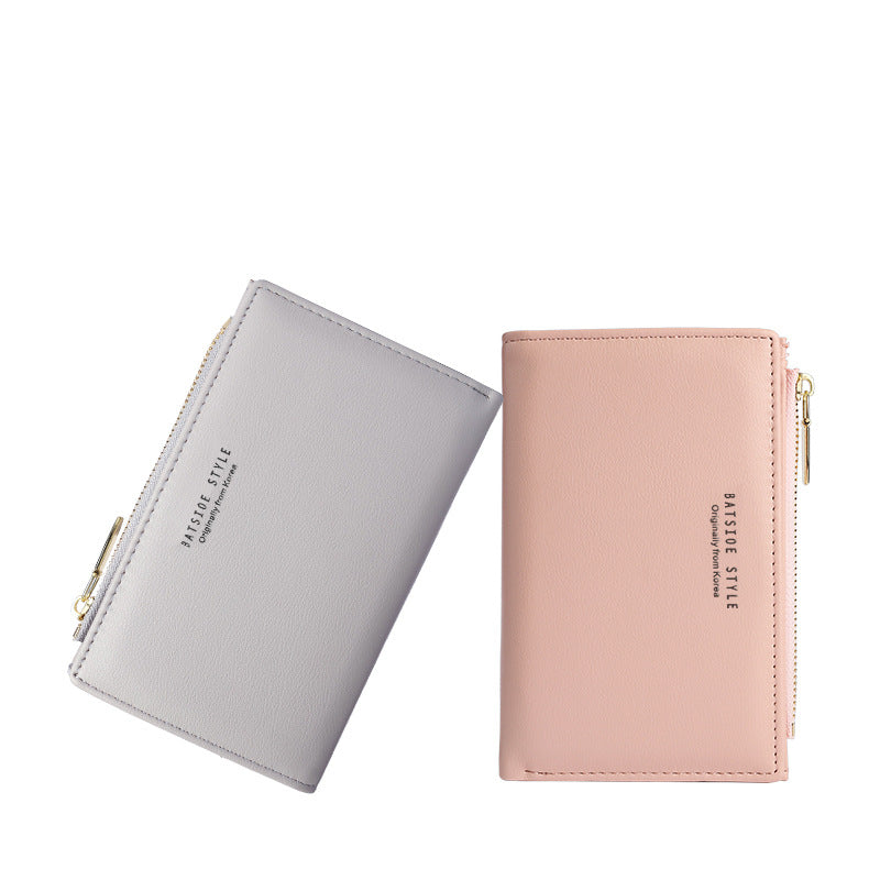 Women's Small European Korean Simple Side Zipper Ladies Wallets