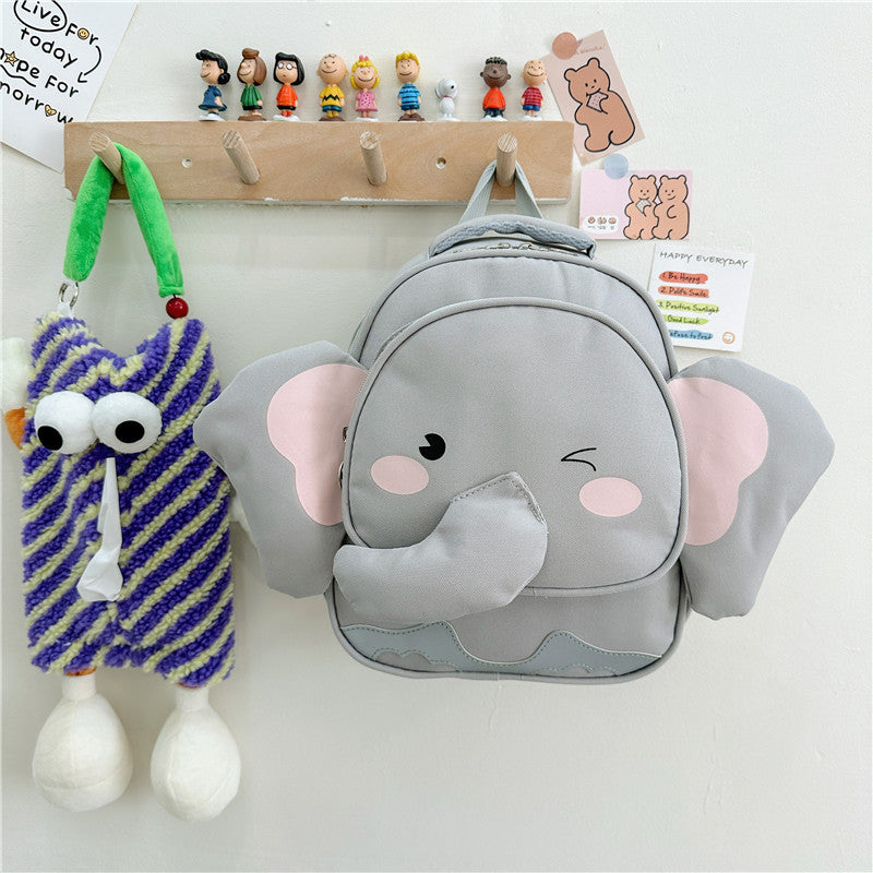 Children's Cute Elephant Lightweight Boys Canvas Bags