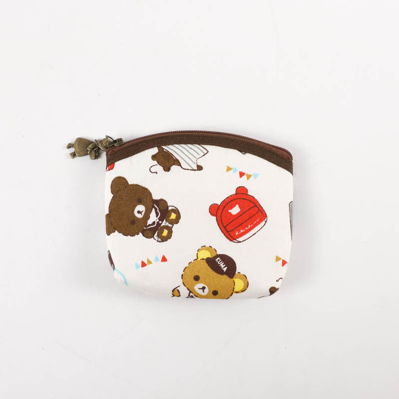 Mini Cute Cotton Print Thick Square Coin Purses