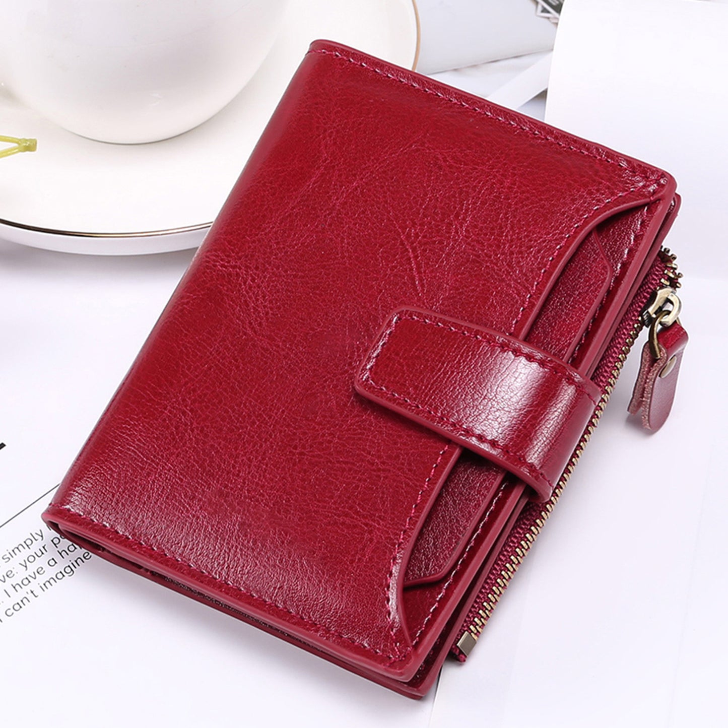 Women's Glamorous Stylish Short Genuine Leather Ladies Wallets