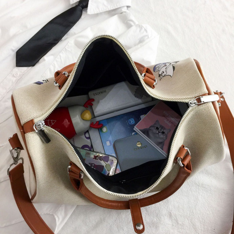 Women's Portable Storage Korean Cartoon Excursion Large Bags