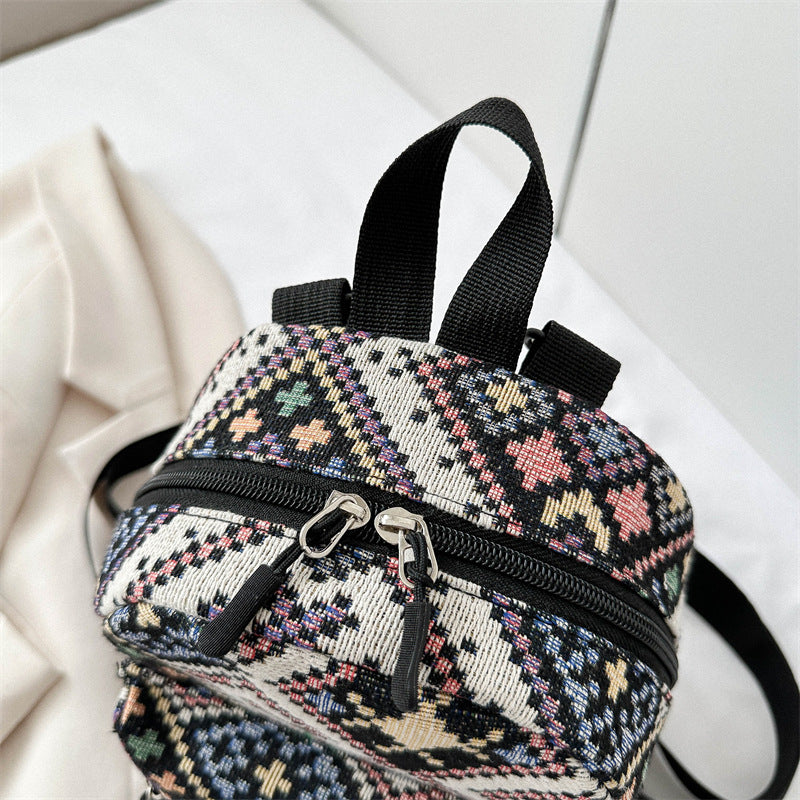 Large Capacity Canvas Retro Ethnic Style Backpacks