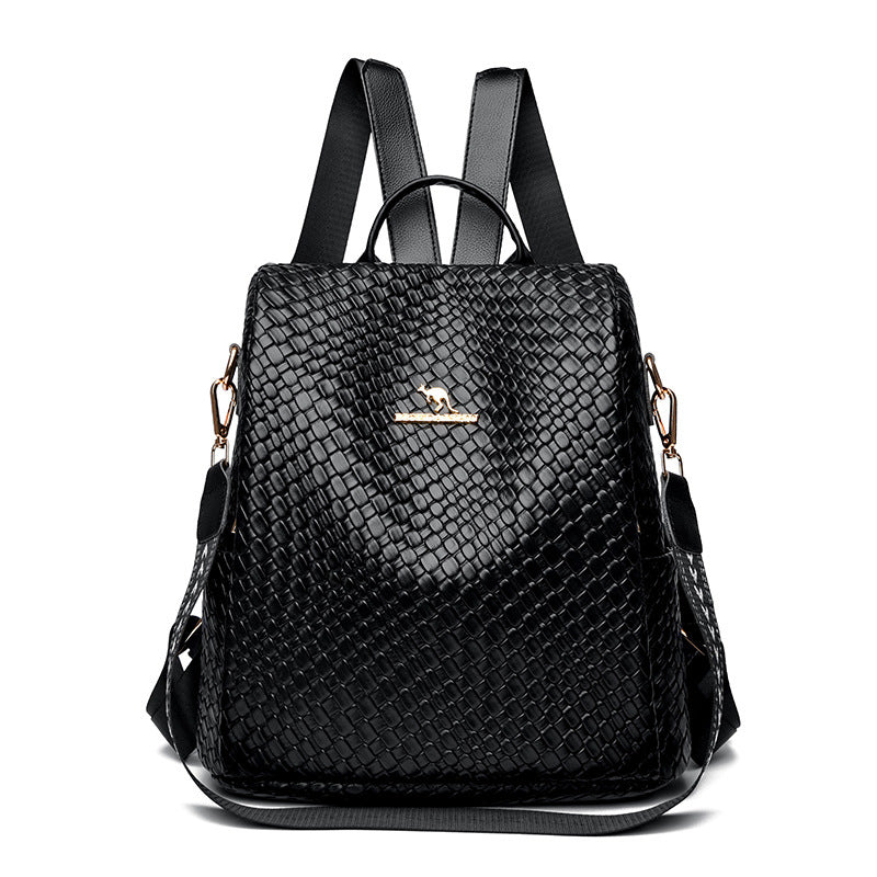 Creative Popular Woven Leather Cheap Selling Backpacks