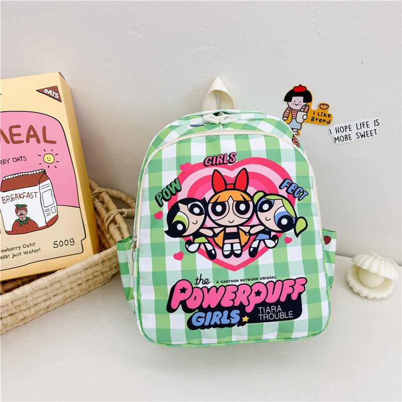 Children's Book Large Class Boys Plaid Printed Children's Backpacks