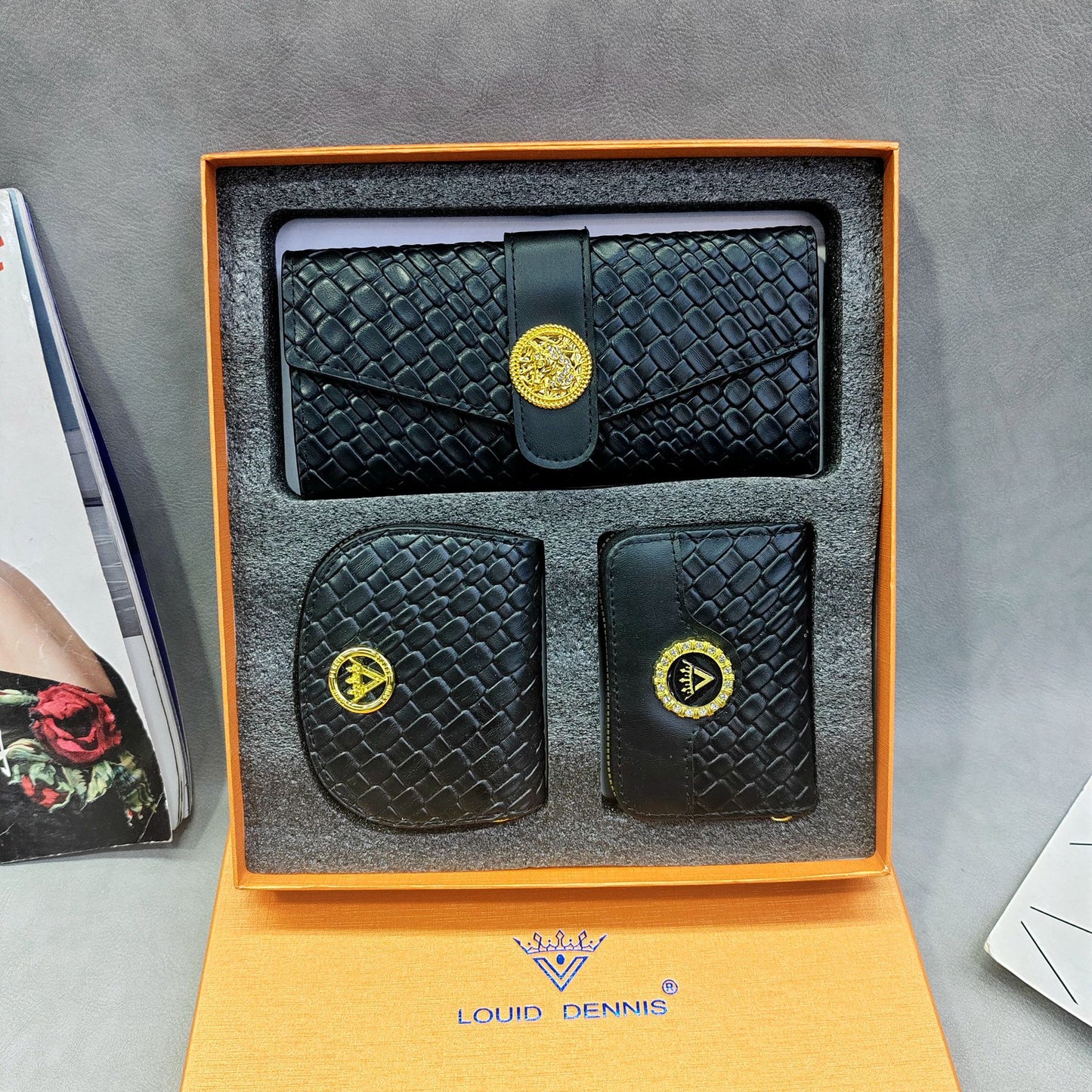 Versatile Innovative Three-piece Gift Box Sets Ladies Wallets