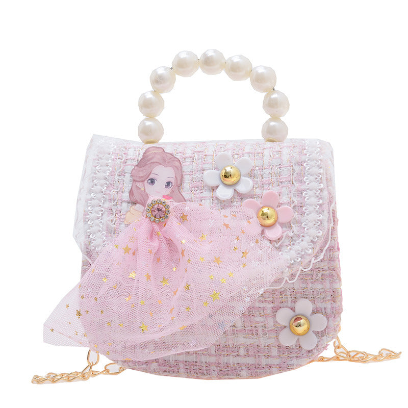 Children's Cute Small Woolen Fashionable Princess National Children's Shoulder Bags