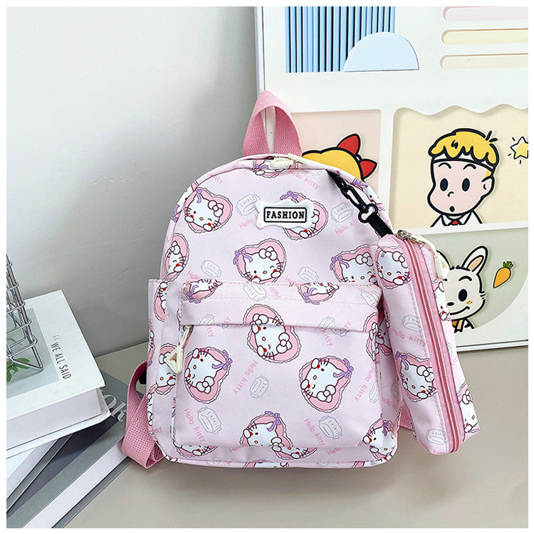 Children's Cartoon Clow Boys Two-piece Suit Children's Backpacks