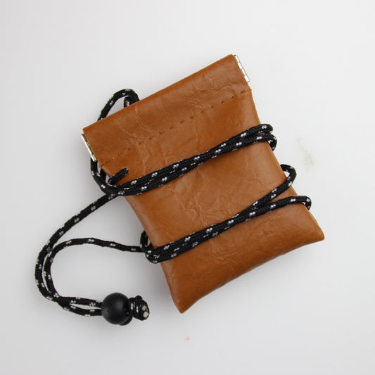 Women's & Men's & Halter Earphone Small Storage Leather Coin Purses