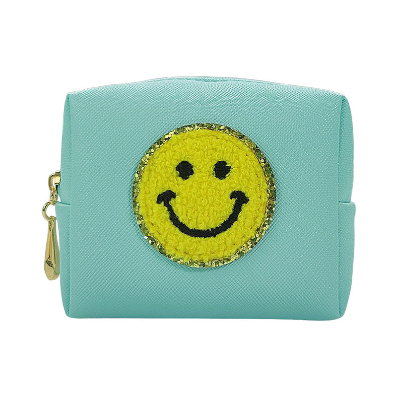 Fashion Towel Embroidered Smiley Face Mini Purses