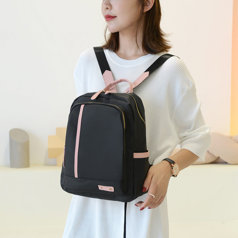 Women's Oxford Cloth Trendy Korean Street Contrast Backpacks