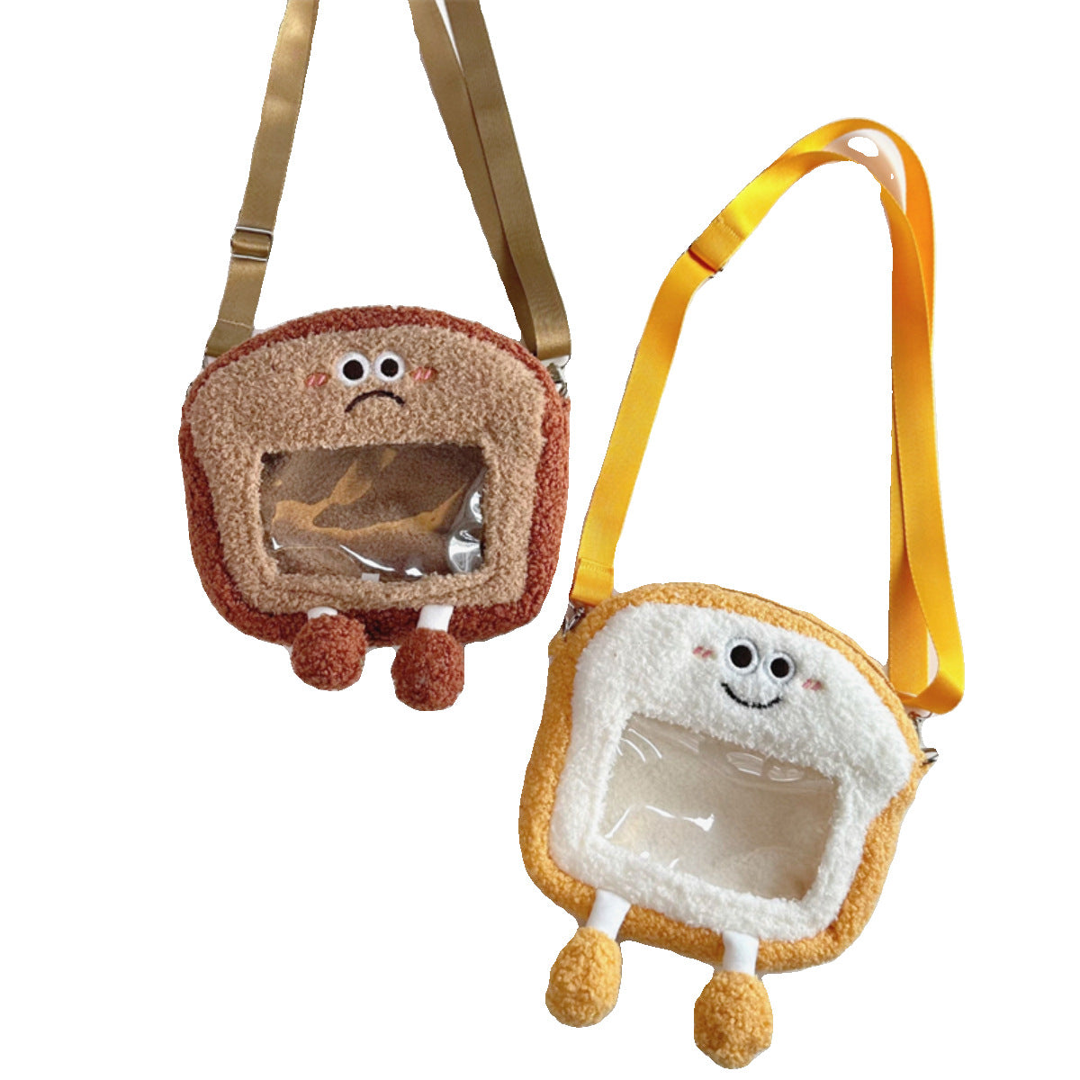 Cat Fan Cartoon Plush Mood Bread Crossbody Bags