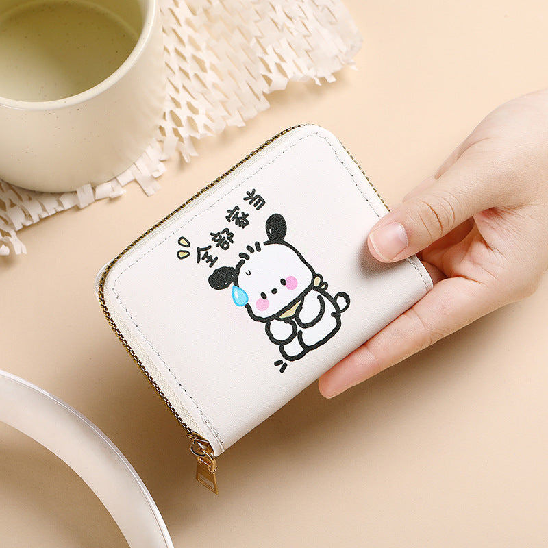 Female Cartoon Cute Heart Short Certificate Coin Purses