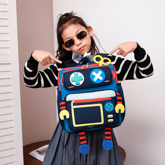 Children's Cartoon Robot Small Class Intermediate Advanced Kindergarten School Bags