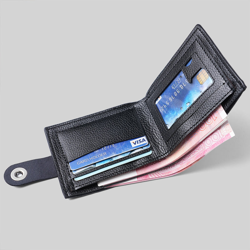 Men's Snap Short Zipper Can Hold License Men's Wallets