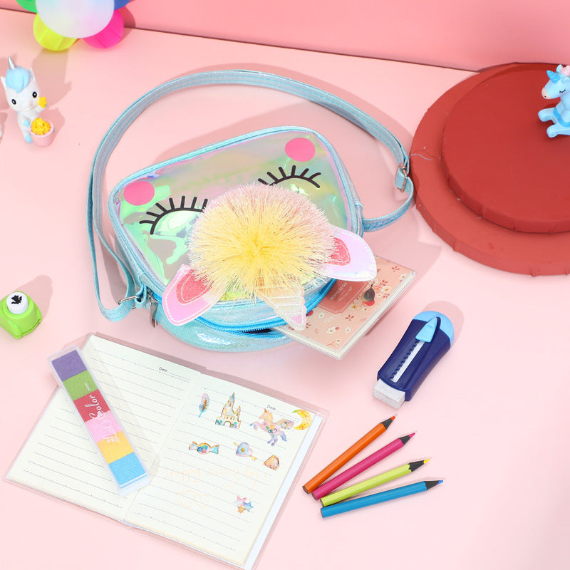 Sacs à bandoulière de rangement mignons licorne de dessin animé innovant pour enfants